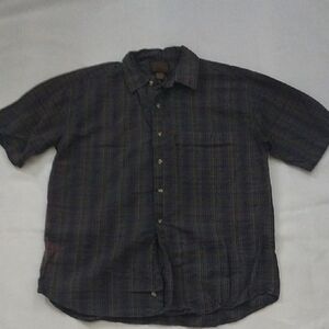Outdoor Life Dark Plaid Button Down Shirt